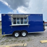 Camion de restauration mobile Pro-Series bleu vif de 4 m (13,1 pi) – Centre de restauration à double essieu + LIVRAISON GRATUITE À TOUT LE MONDE