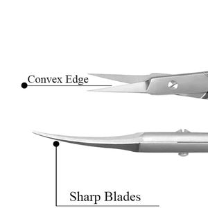 Professional Cuticle <b>Nail</b> Scissors Convex Edge Sharp Blades 9.5 cm Cuticle Scissors Made With German Stainless Steel For Beauty - Product Image 5