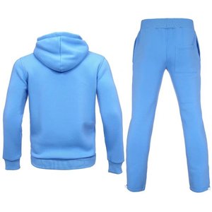 Ensemble de survêtement uni pour hommes 2 pièces sweat à capuche zippé pantalon de détente avec poches survêtement décontracté ample - Product Image 5