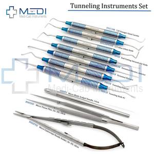 Juego de 5 Instrumentos Quirúrgicos Dentales Manuales de Acero para Procedimientos de Elevación de Seno Maxilar e Implantes Dentales, Certificado CE, Garantía de Más de 5 Años - Product Image 3