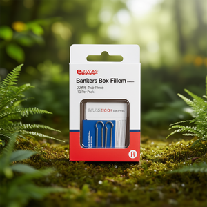 Bankers <b>Box</b> <b>Filing</b> Clips 00895 Two-Piece White 100 Pcs Per Pack - Product Image 3