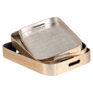 Plateau de service alimentaire en laiton Royal Look rectangulaire finition or Vaisselle Plateau de service pour le thé et le café pour la maison et le restaurant - Product Image 2