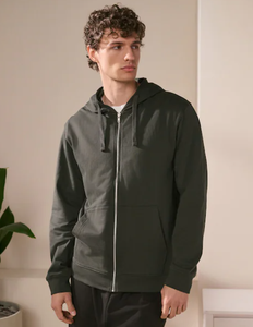 เสื้อฮู้ดสำหรับผู้ชายแบบสั่งตัดโลโก้แบบปกติแบบรูดซิปดีไซน์แบบหลายสีล้วนผ้าฝ้าย100% 320 GSM สไตล์ลำลอง - Product Image 2