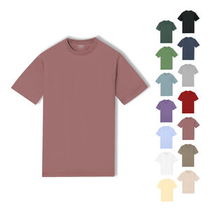 เสื้อยืด ultrasoft สำหรับทุกเพศกางเกงขาสั้นแขนเสื้อไม่มีปก CVC (ผ้าฝ้าย + โพลีเอสเตอร์) การเก็บรักษารูปร่างคอเสื้อแบบกำหนดเองคุณภาพสูง190-200กรัม - Product Image 4