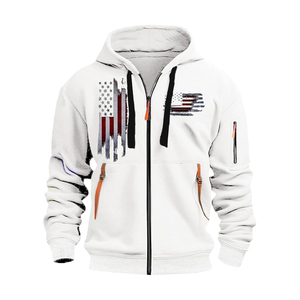 Benefit Factory Wholesale Men's Vintage Acid Washed <b>Full</b> <b>Zip</b> <b>up</b> <b>Hoodies</b> Custom logo Printed Heavyweight Terry Winter Outwear - Product Image 1