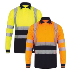 High Visibility Lightweight Breathable Hi Vis Polo Safety Shirt Birdseye Short Sleeve Water-Proof Polyester Customizable Logo - Product Image 1