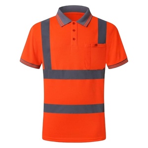 Wholesale Quick Dry Hi Vis Safety <b>Security</b> T-Shirt Men OEM Workwear Long Sleeves Reflective Polo Shirts Mesh Construction Work - Product Image 1