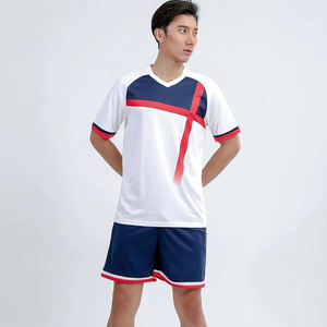 Uniforme de Fútbol, Fabricación OEM, Conjunto de Camiseta y Pantalones Cortos de Grado Profesional, Tejido Transpirable, Personalización de Marca, Protección UV para Equipos y Marcas - Product Image 1