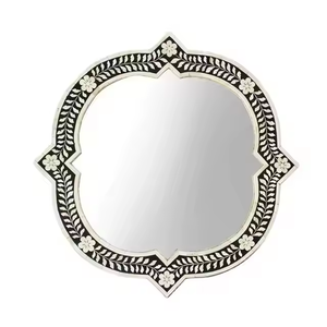Miroir mural en incrustation d'os de meilleure qualité Miroir mural décoratif en os pour la maison par l'artisanat en croissant - Product Image 2