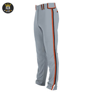 Pantalones de béisbol de corte recto para hombres con ribete lateral, fabricante de UNIFORMES DE EQUIPO personalizados - Product Image 2