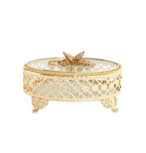 กล่องเครื่องประดับโลหะตกแต่งหรูหราขายดีสำหรับตกแต่งบ้านและเป็นของขวัญในดีไซน์ที่ทันสมัย - Product Image 3