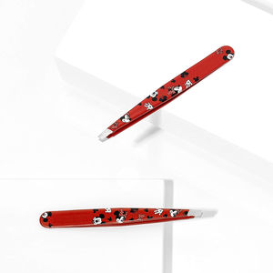 Pinzas para Cejas con Punta Inclinada de Diseño Personalizado, Pinzas de Acero Inoxidable para Eliminar el Vello Facial, Pinzas para Cejas para Belleza - Product Image 5