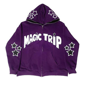 Kivotech personnalisé hommes logo Boxy sweat à capuche Vintage minéral détresse bleu surdimensionné délavé à l'acide sweat à capuche zippé - Product Image 6