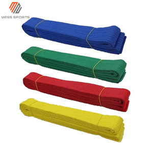 Nouvelles ceintures de Taekwondo, Karaté, Judo, BJJ en polyester/coton avec broderie personnalisée MESS SPORTS, vente en gros 2024 - Product Image 3