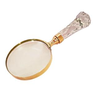 Loupe à main en laiton antique 3x-5x, fabrication artisanale, design indien traditionnel, 3 pouces, logo couleur personnalisable pour la lecture - Product Image 4