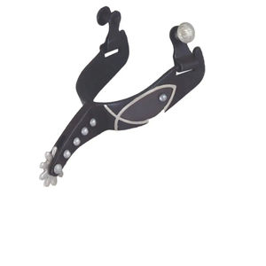 Espuelas Negras para Montar a Caballo para Botas Vaqueras de Acero Inoxidable, Se Acepta Personalización, Productos Equinos Duraderos, Equipo Profesional - Product Image 1