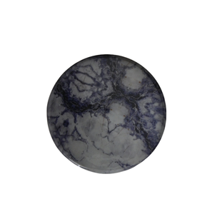 Assiette décorative murale suspendue en métal en fer antique assiette ronde plat en marbre noir pour dessus de table de service fait à la main - Product Image 2