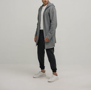 Vente chaude poids lourd Logo personnalisé gaufrage capuche sweat à capuche pour hommes manches longues sur la taille sweats à capuche d'hiver - Product Image 6