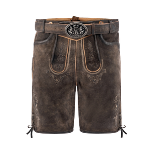 กางเกงขาสั้นผู้ชายแบบแยกวัวแท้เสื้อผ้าบาวาเรีย - Product Image 1