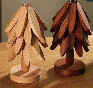 Sous-verre en bois massif, dessous-de-plat en bois massif pour la cuisine, pour les plats, les casseroles et les tasses, Vietnam par 99 Gold Data - Mme Violet - Product Image 6