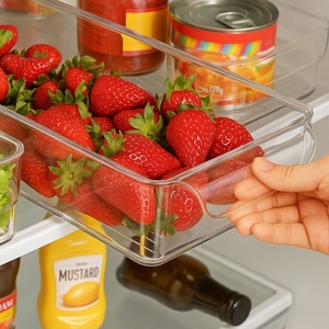 กล่องจัดระเบียบตู้เย็นขนาดใหญ่แบบใส มีหูจับในตัว อเนกประสงค์ สำหรับจัดเก็บในครัว เป็นมิตรกับสิ่งแวดล้อม เหมาะสำหรับผัก ผลไม้ เครื่องเทศ ขนมขบเคี้ยว - Product Image 5