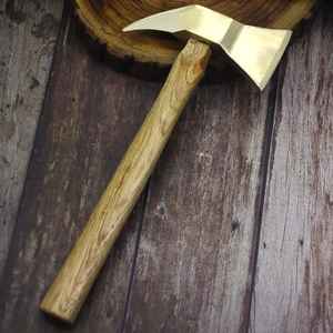 Tomahawks industriels de haute qualité au design populaire, manche en acier Damas argenté, utilisation polyvalente, longueur totale de 12 pouces, en acier - Product Image 2