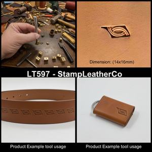 LT597 Tampon en cuir géométrique entrelacé pour la fabrication de produits en cuir complexes - Product Image 1