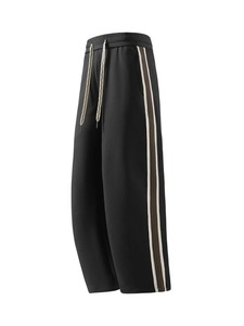 กางเกงสเวตเตอร์เอวสูงผ้าแคนวาสสำหรับผู้ชายใส่ได้ทุกวันมีสายรัดเอวยางยืดและมีกระเป๋ามีซิปขนาด XL สวมใส่สบาย - Product Image 5