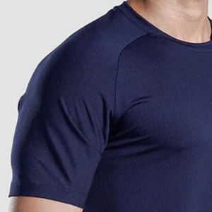 Camiseta de fitness personalizada con diseño de patrón sólido 280 gramos de poliéster de punto/Material de algodón 100% algodón Panel de brazo de estilo formal - Product Image 5