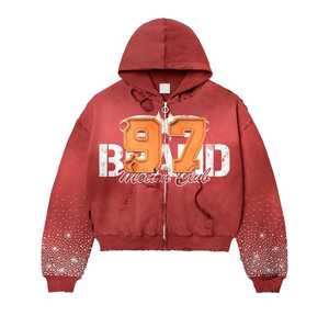 เสื้อฮู้ดและกางเกงวอร์มแนวสตรีท | ชุดวอร์มซักด้วยกรดสำหรับผู้ชายชุดวิ่งแบบมีฮู้ดสำหรับผู้ชาย | โรงงานผู้ผลิต - Product Image 1