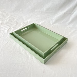 Bandeja de servicio de laca bandejas de cóctel de té y café lacadas duraderas para mesa de comedor - Product Image 2