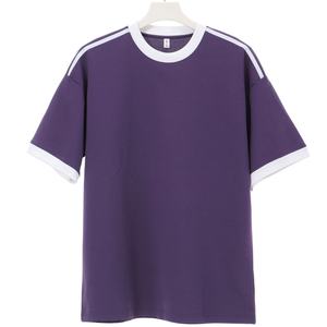 เสื้อยืดผู้ชายทันสมัยมีโลโก้ออกแบบได้ตามต้องการเสื้อยืดคอตตอนทรงลูกเรือสี100% 240กรัม - Product Image 4