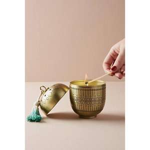 Portavelas votivo de metal con hermosos grabados florales para una decoración suave y romántica - Product Image 6