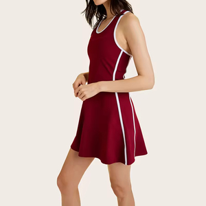 Uniforme de tennis sans manches pour femmes robe extensible avec jupe idéale pour les matchs en plein air et l'entraînement en cour intérieure - Product Image 3