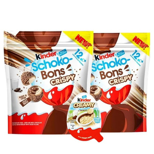 Bulk Kinder Schoko Bons Crispy 96 x 22.4g Multisensory Experience Creamy Center Crunchy Wafer And Cocoa Sprinkles Top For Candy - Product Image 4