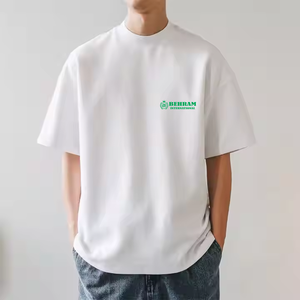 Wholesale High Quality Eco-Friendly Breathable <b>White</b> O-Neck T-Shirts Blank Custom Printed 100% Cotton <b>Plain</b> Men's T-Shirt - Product Image 2