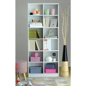 Sturdy 12-unit Wooden Freestanding Decorative Storage Shelving <b>Bookcase</b> - Product Image 6