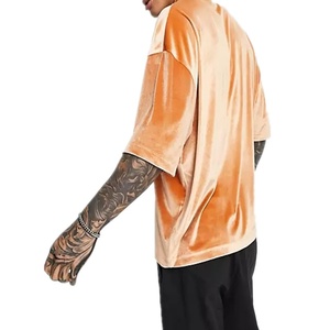 T-Shirts en velours/velours bon marché, col rond de haute qualité pour hommes, t-shirt de créateur - Product Image 3