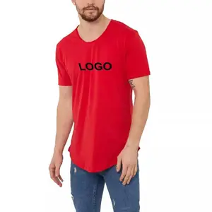 2024 Fashion Tee 100% Cotton Streetwear Casual Blank High Quality Red Solid Color Summer Wear O Neck Men T Shirts Short Sleeve