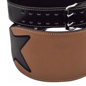 Cinturón de cuero negro y marrón para hombre, ropa de gimnasio para Fitness, novedad, elegante, personalizado, nuevo diseño - Product Image 5