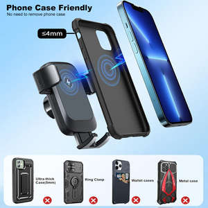 Cargador Inalámbrico para Auto de 15W con Carga Rápida Qi, Soporte para Teléfono Móvil con Brazo Flexible, Manos Libres - Product Image 4