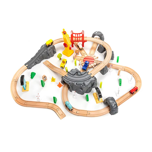 Juego educativo para niños, tren DIY, vía férrea, juego de tren de madera para bebés, juguete para niños, juguete de tren <span class=keywords><strong>Thomas</strong></span> - Product Image 3