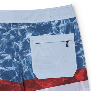 กางเกงว่ายน้ำขาสั้นสำหรับผู้ชาย,กางเกงชายหาดขาสั้นสีล้วนแบบเรียบง่าย - Product Image 6