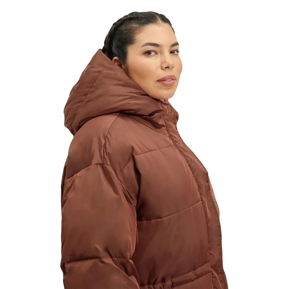 कस्टम शीतकालीन महिलाओं डार्क टोफी भूरे रंग के कपड़ों को गर्म पुरुषों की पंजा जैकेट लंबे कोट शैली जैक