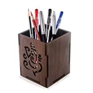 Wooden Pen Stand And Pencil <b>Holder</b> With New Attractive Compartment For <b>Stationary</b> Storage Stand For Office Home School - Product Image 3
