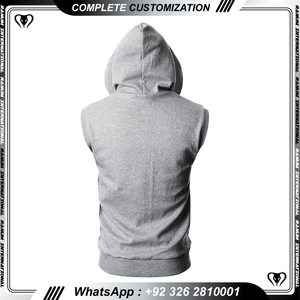Vente en gros de sweats à capuche sans manches pour hommes gym personnalisé sweat à capuche musclé pour entraînement vêtements de gym - Product Image 4