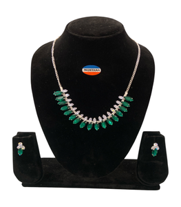 B36 élégant diamant mode ensemble de bijoux élégant classique Vintage collier et boucles d'oreilles pour fête tenue cadeau - Product Image 1