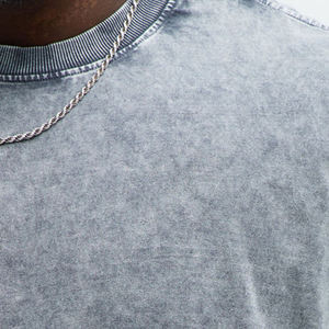 เสื้อยืดคอตตอนพิมพ์ลาย 270GSM แบบกำหนดเอง เสื้อกล้ามผู้ชายทรงเข้ารูป ซักย้อมสีแบบแอซิด เสื้อยืดเปล่าเรียบๆ คุณภาพพรีเมียม เสื้อผ้าลำลองแนวสตรีทแวร์ - Product Image 2