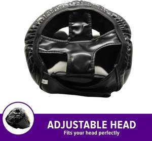 หมวกกันกระแทกสำหรับชกมวย หนัง PU ระบายอากาศได้ดี คุณภาพพรีเมียม ราคาสุดคุ้ม รับผลิตแบบ OEM/ODM ลายหน้าสุดฮิต ขายดี - Product Image 4