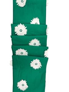 Best Quality Dark Green Printed Woven Breathable Cotton Fabric <b>White</b> Daisy Motif Dressmaking <b>Girls</b>' Kurti Blouse Worldwide - Product Image 3